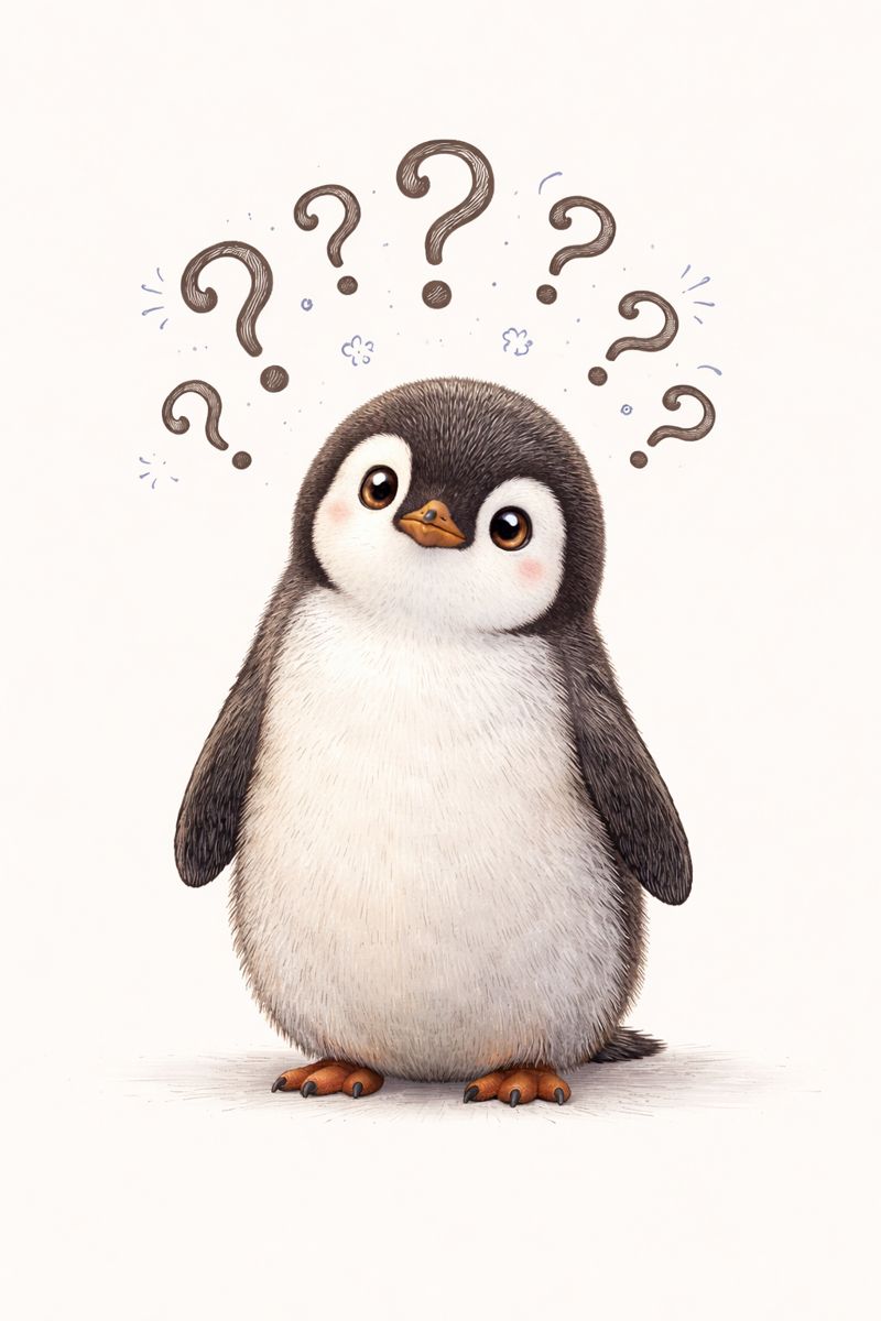 Penguin asking questions